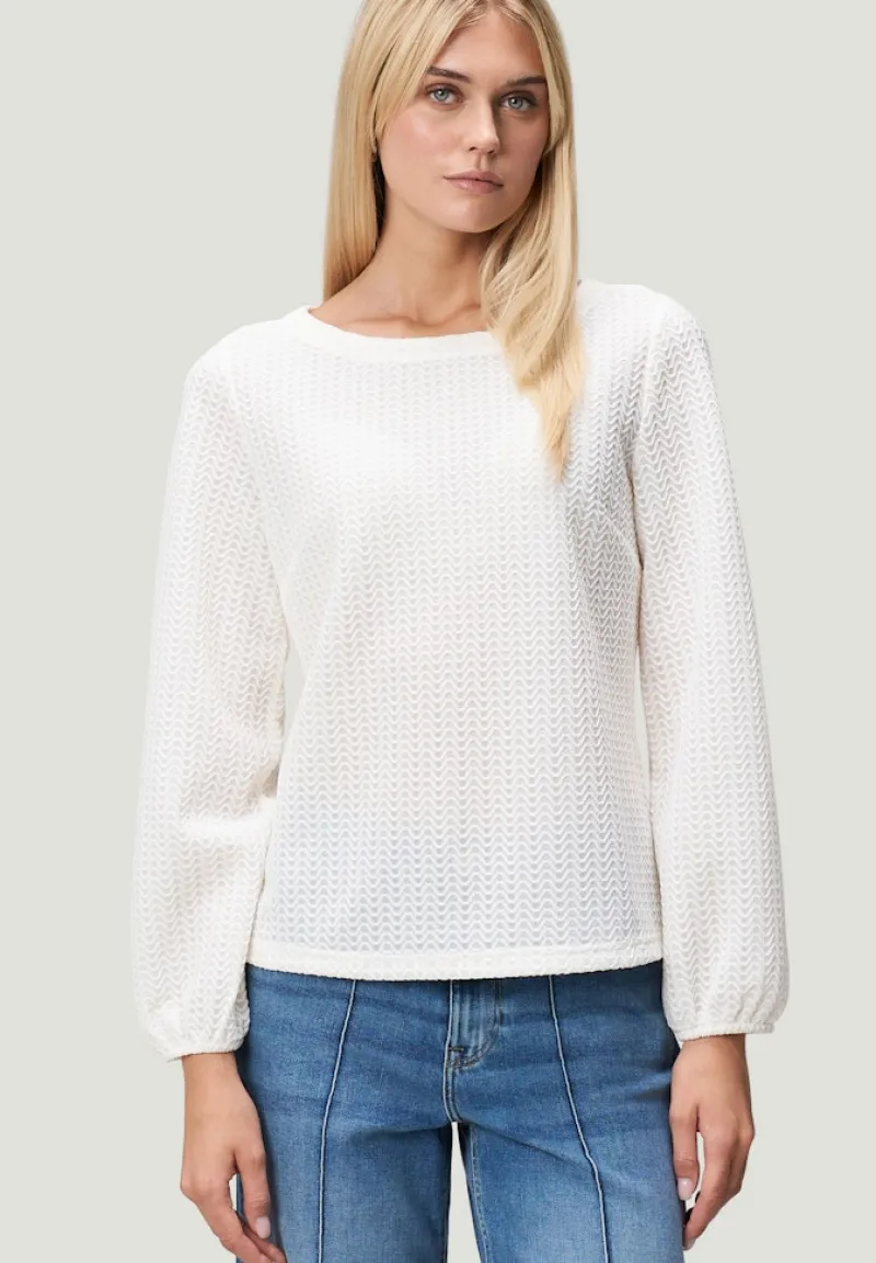 Zero Shirts*Strukturshirt mit Rundausschnitt Eggnog