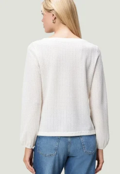 Zero Shirts*Strukturshirt mit Rundausschnitt Eggnog