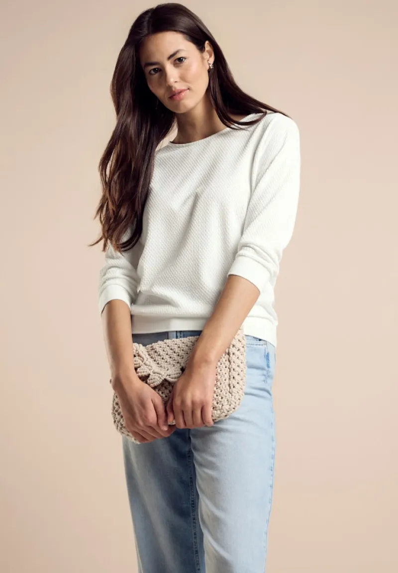 Street One Shirts*Strukturshirt off white