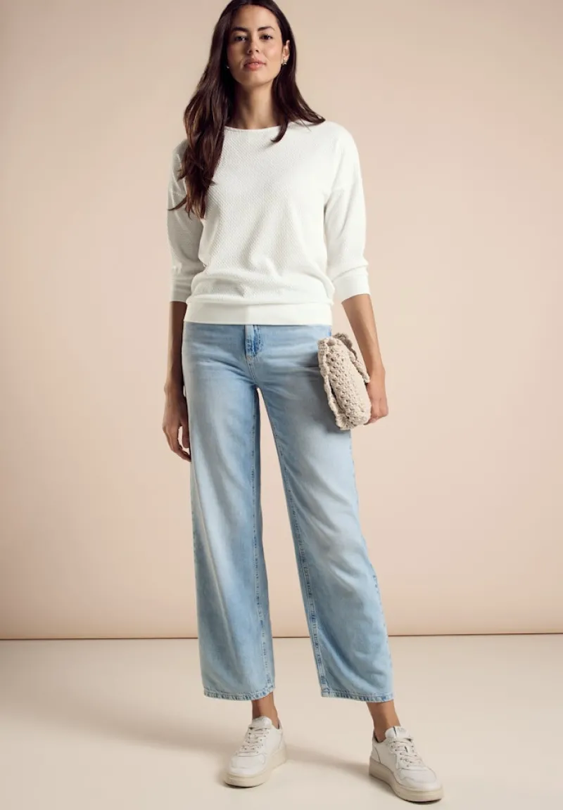 Street One Shirts*Strukturshirt off white