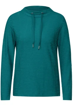 Cecil Shirts*Strukturshirt petrol green