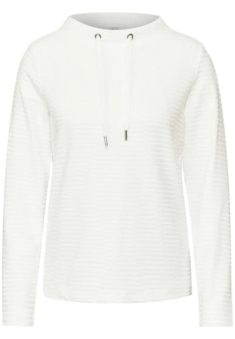 Cecil Shirts*Strukturshirt vanilla white