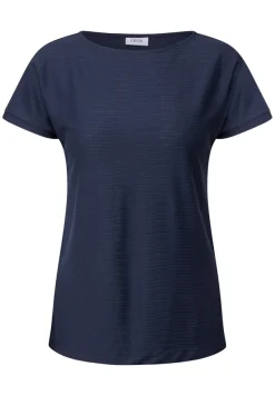 Cecil Shirts*Struktushirt in Unifarbe urban navy blue
