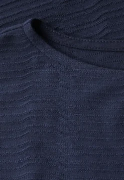 Cecil Shirts*Struktushirt in Unifarbe urban navy blue