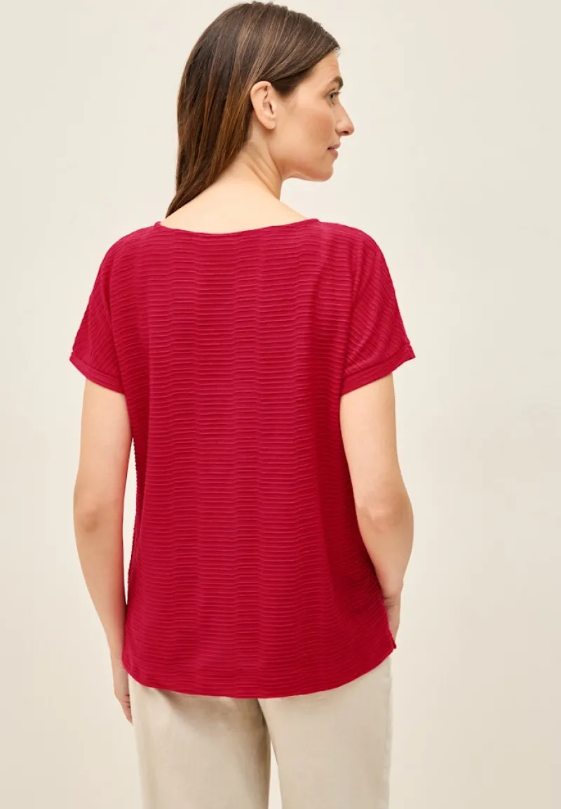Cecil Shirts*Struktushirt in Unifarbe glazed apple red