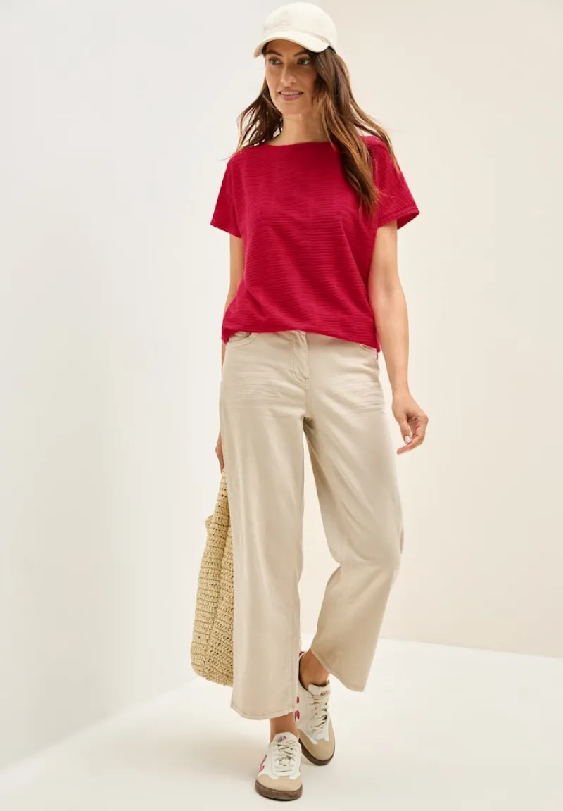 Cecil Shirts*Struktushirt in Unifarbe glazed apple red