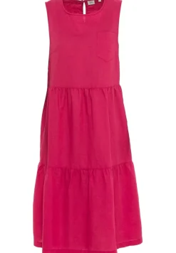 Camel Active Kleider*Stufenkleid aus Leinenmix piony red