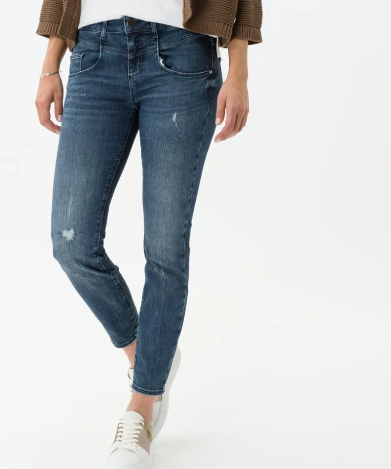 Brax Jeans*Style Ana S used blue destroy & repair