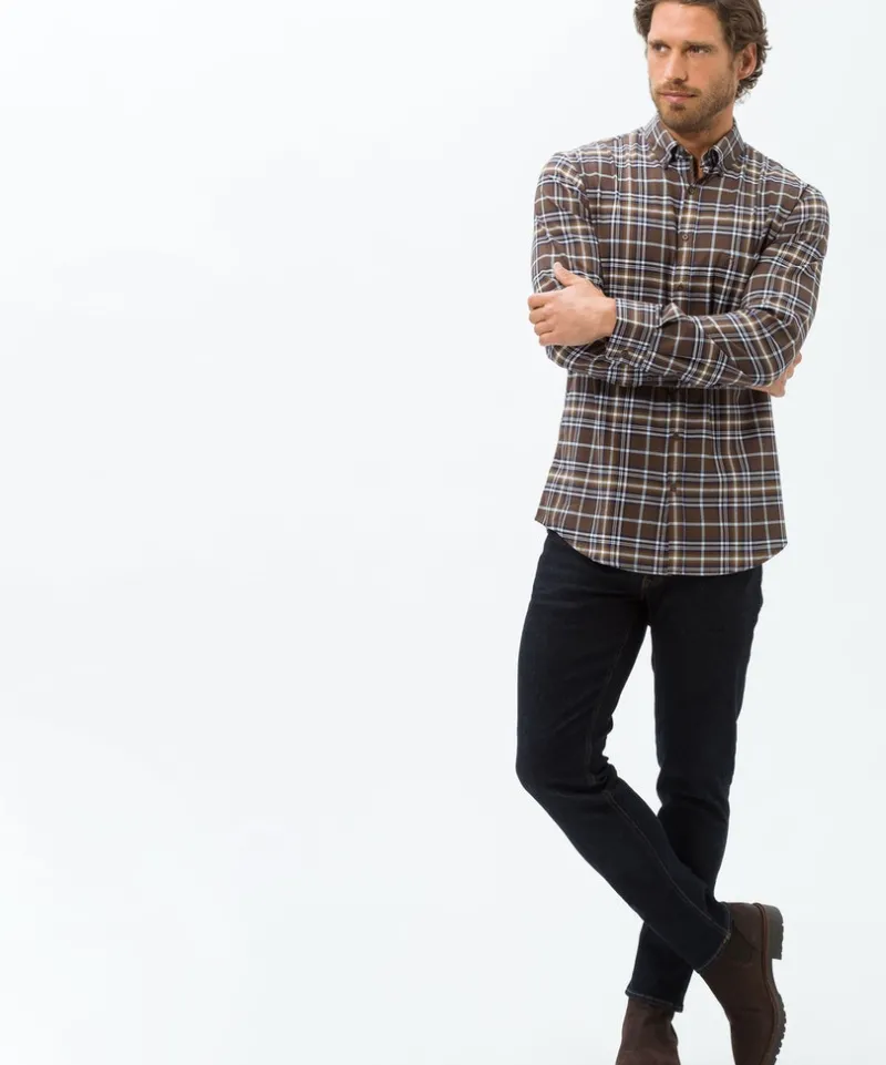 Brax Hemden*Style Daniel espresso