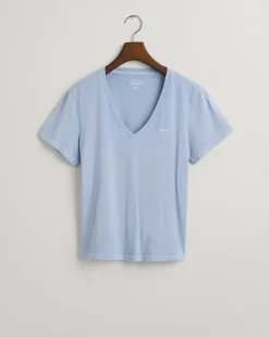 Gant Shirts*Sunfaded V-Neck T-Shirt dove blue