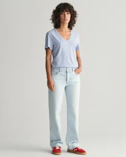 Gant Shirts*Sunfaded V-Neck T-Shirt dove blue