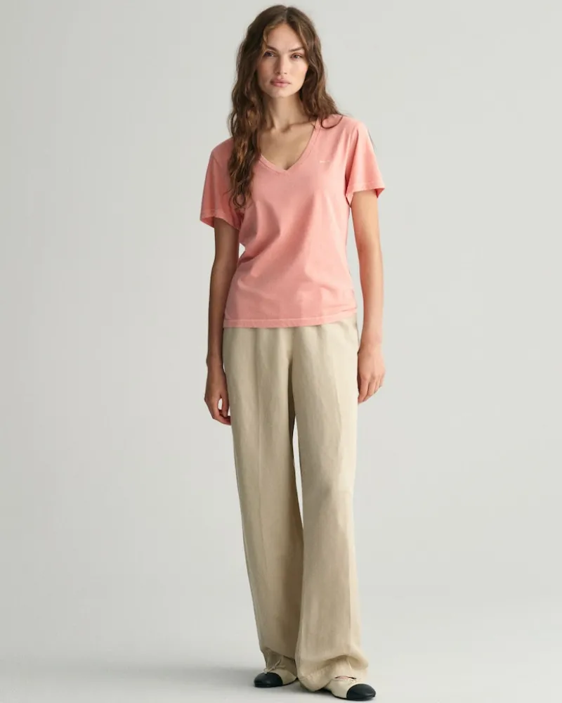 Gant Shirts*Sunfaded V-Neck T-Shirt peachy pink