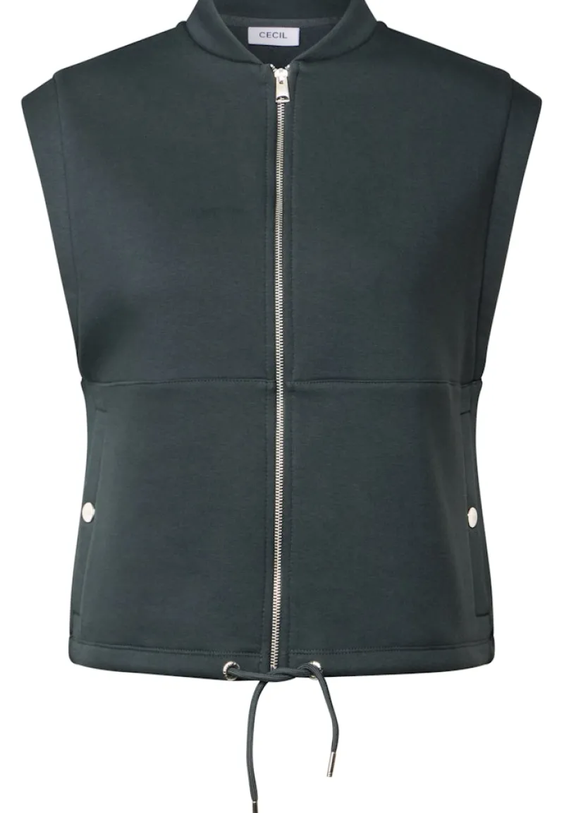 Cecil Westen*Sweat Weste slate khaki