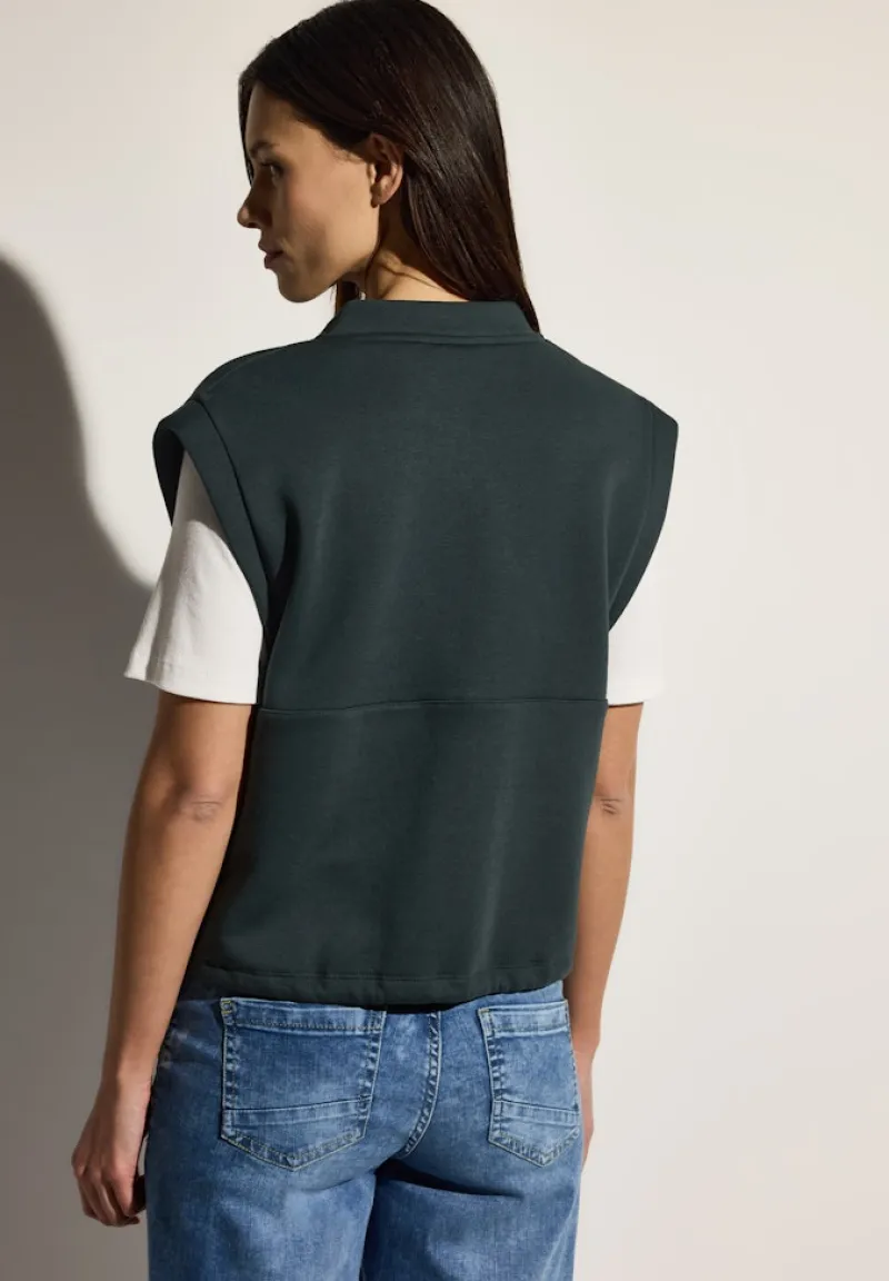 Cecil Westen*Sweat Weste slate khaki