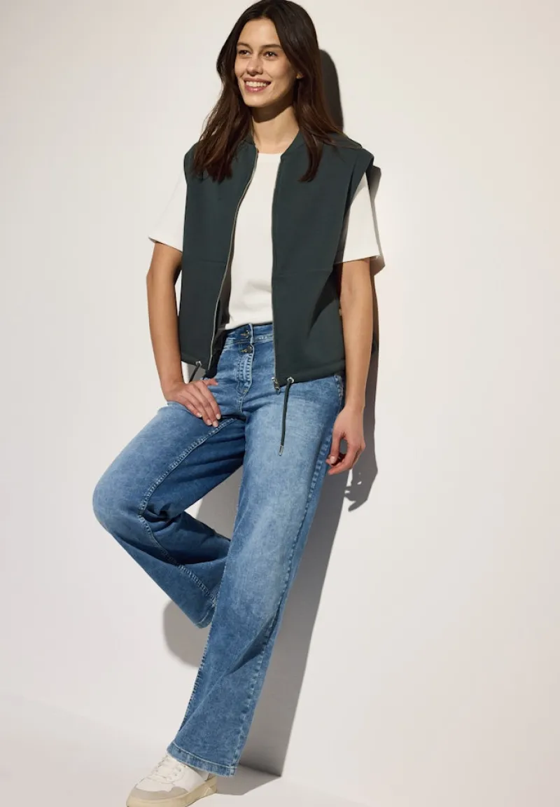 Cecil Westen*Sweat Weste slate khaki