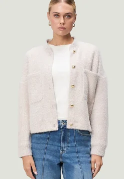 Zero Jacken*Sweatblazer strukturiert mit Knopfleiste creamcamel