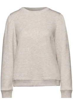 STREET ONE STUDIO Pullover & Sweatshirts*Sweater mit Raffungen cloud cream mel.