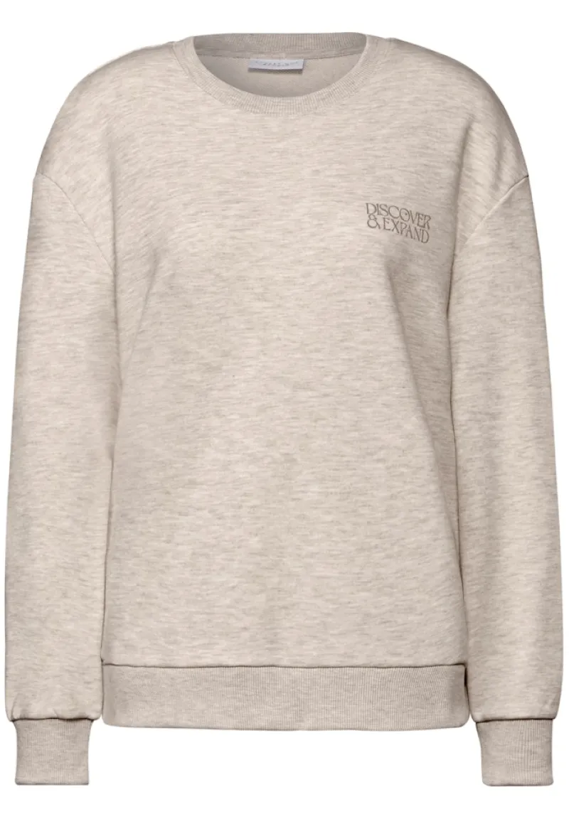 STREET ONE STUDIO Pullover & Sweatshirts*Sweater mit Rundhals cloud cream mel.