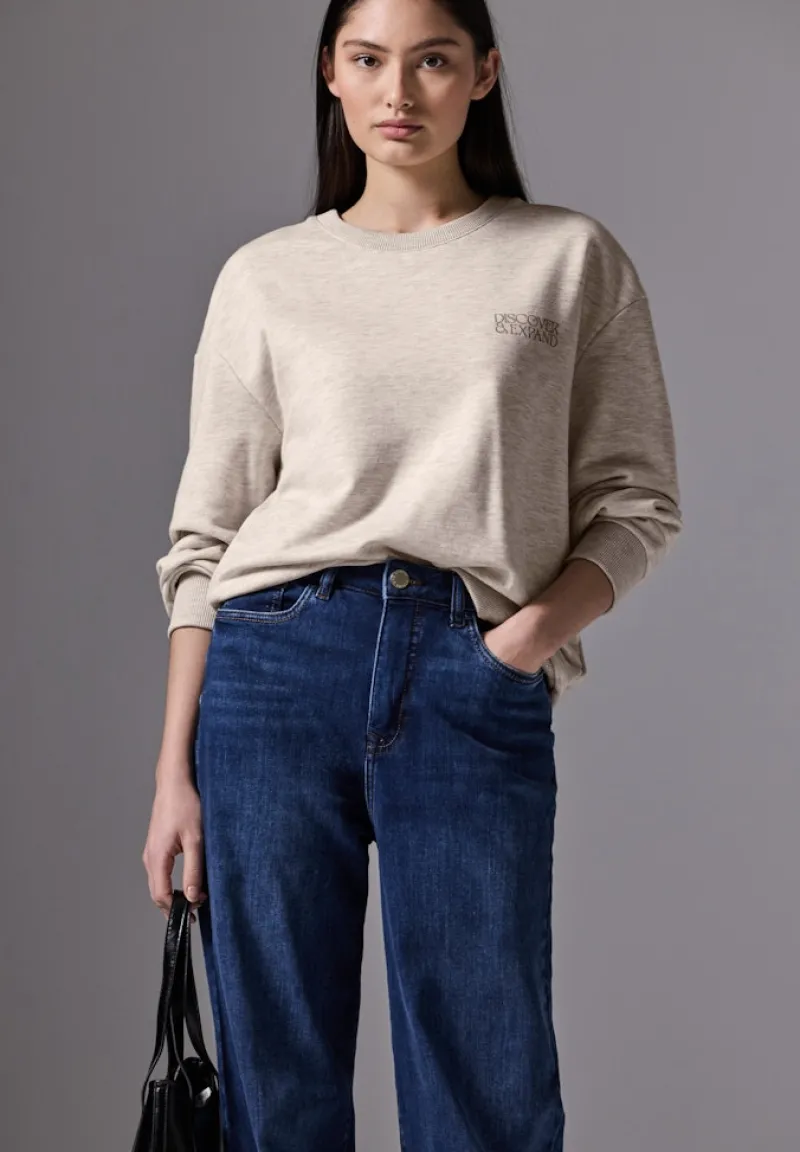 STREET ONE STUDIO Pullover & Sweatshirts*Sweater mit Rundhals cloud cream mel.