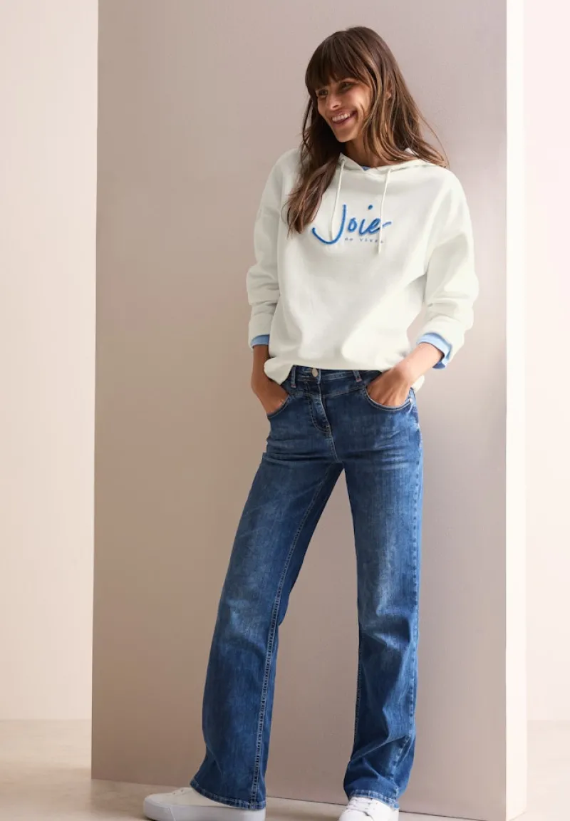 Cecil Pullover & Sweatshirts*Sweathoodie mit Artwork vanilla white