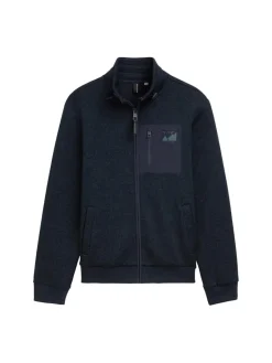 Tom Tailor Pullover & Sweatshirts|Big Boys*Sweatjacke aus Fleece navy melange structure