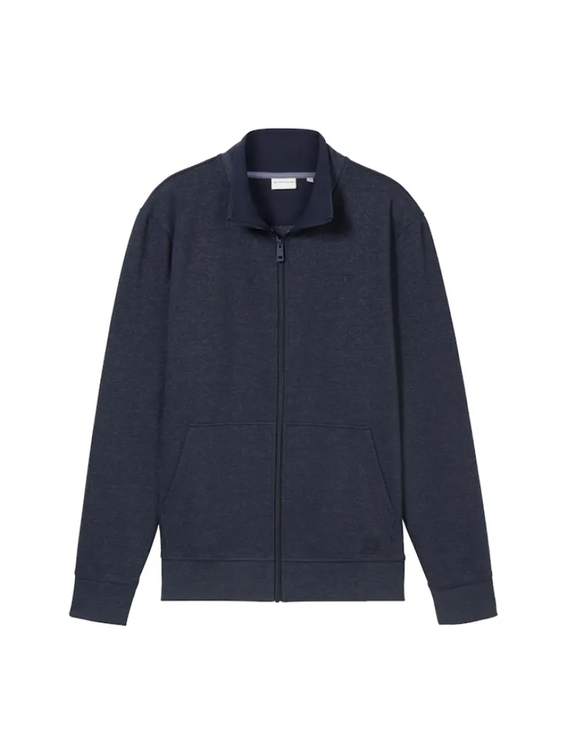 Tom Tailor Pullover & Sweatshirts|Big Boys*Sweatjacke in Melange Optik sky captain blue white melange