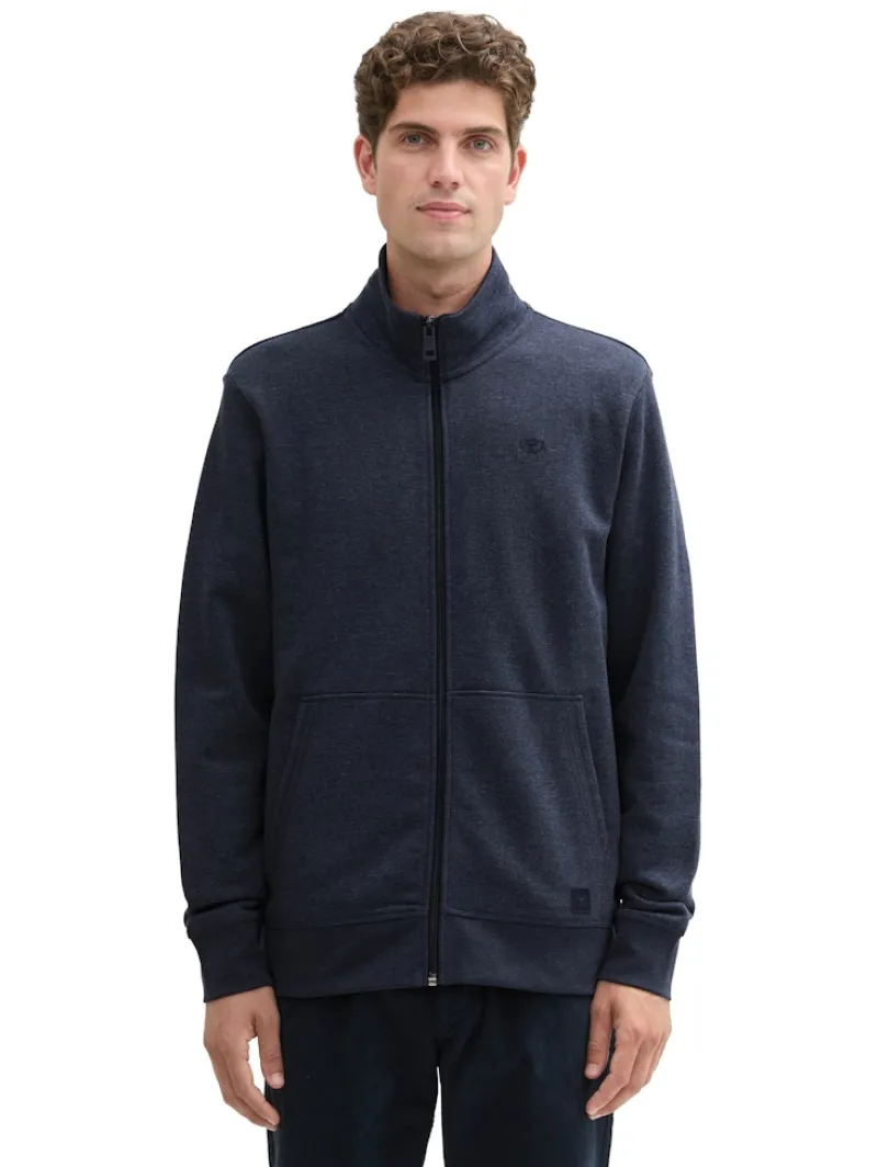 Tom Tailor Pullover & Sweatshirts|Big Boys*Sweatjacke in Melange Optik sky captain blue white melange