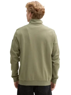 Tom Tailor Denim Pullover & Sweatshirts*Sweatjacke mit Stehkragen tree moss green