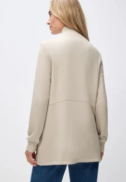 Street One Pullover & Sweatshirts*Sweatjacke mit Strickdetails soft fawn beige