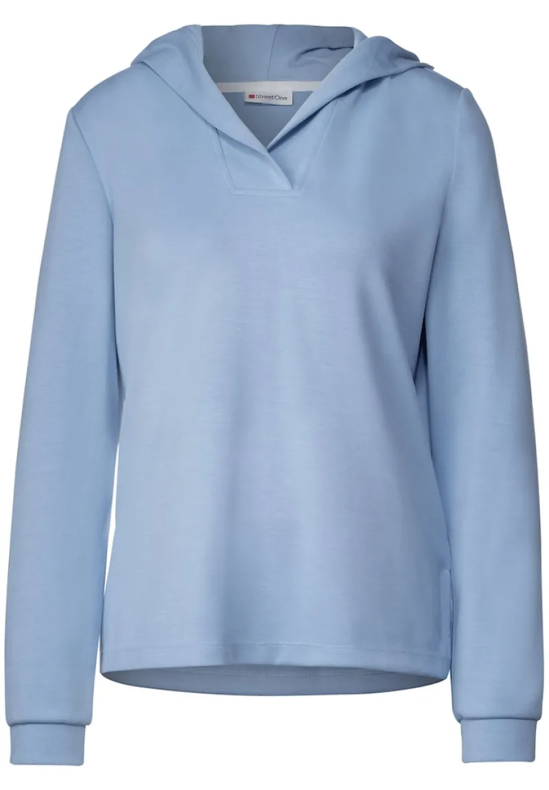 Street One Pullover & Sweatshirts*Sweatpullover mit Kapuze light lake blue