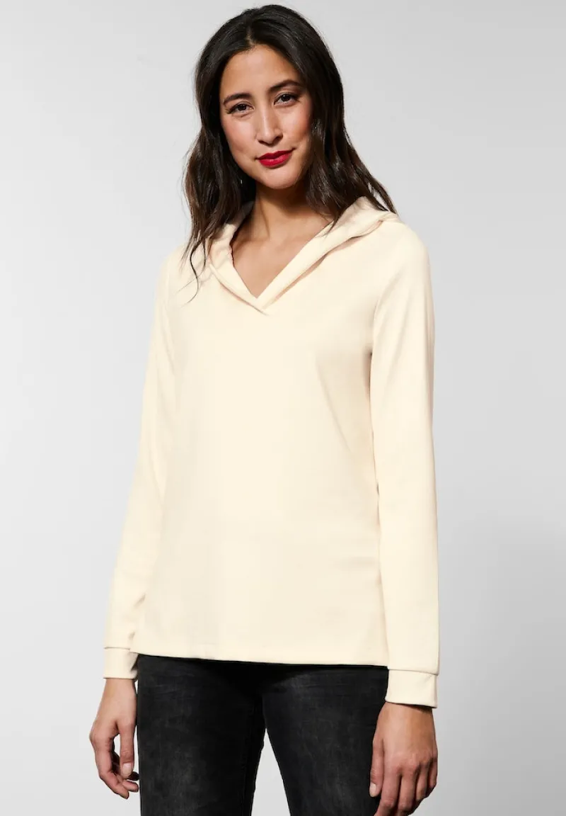 Street One Pullover & Sweatshirts*Sweatpullover mit Kapuze creamy beige