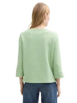 Tom Tailor Pullover & Sweatshirts*Sweatshirt aus Bio-Baumwolle green structure