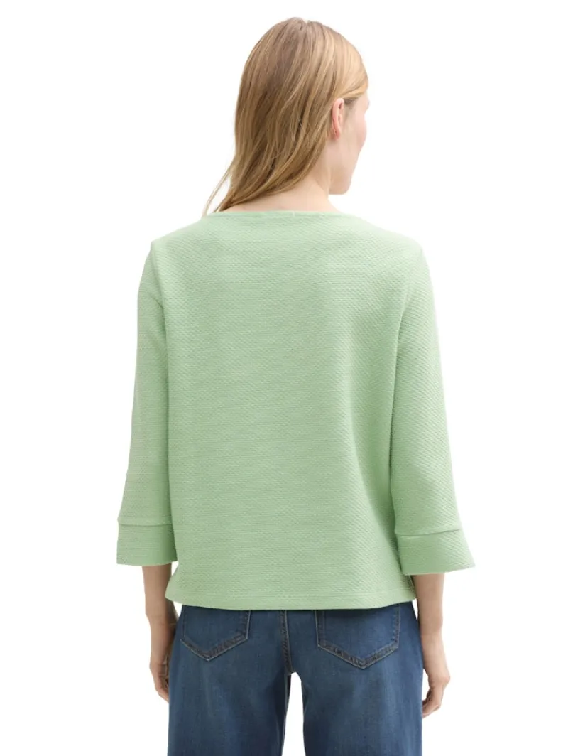 Tom Tailor Pullover & Sweatshirts*Sweatshirt aus Bio-Baumwolle green structure