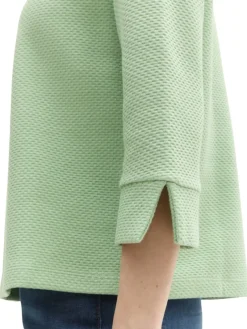 Tom Tailor Pullover & Sweatshirts*Sweatshirt aus Bio-Baumwolle green structure
