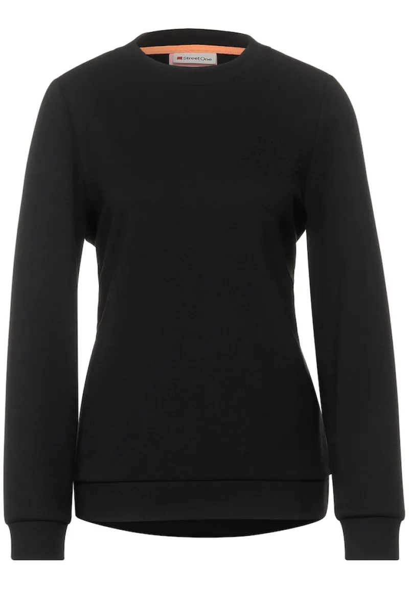 Street One Pullover & Sweatshirts*Sweatshirt in Unifarbe Black
