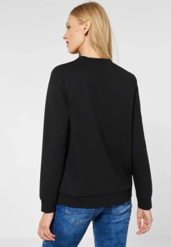 Street One Pullover & Sweatshirts*Sweatshirt in Unifarbe Black