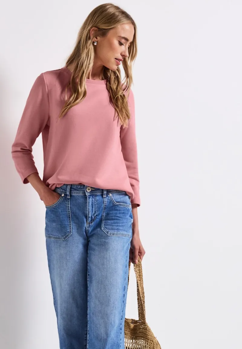 Street One Pullover & Sweatshirts*Sweatshirt in Unifarbe blush peach