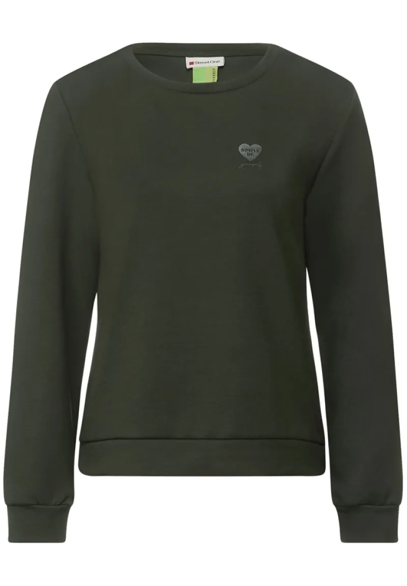 Street One Pullover & Sweatshirts*Sweatshirt in Unifarbe full olive