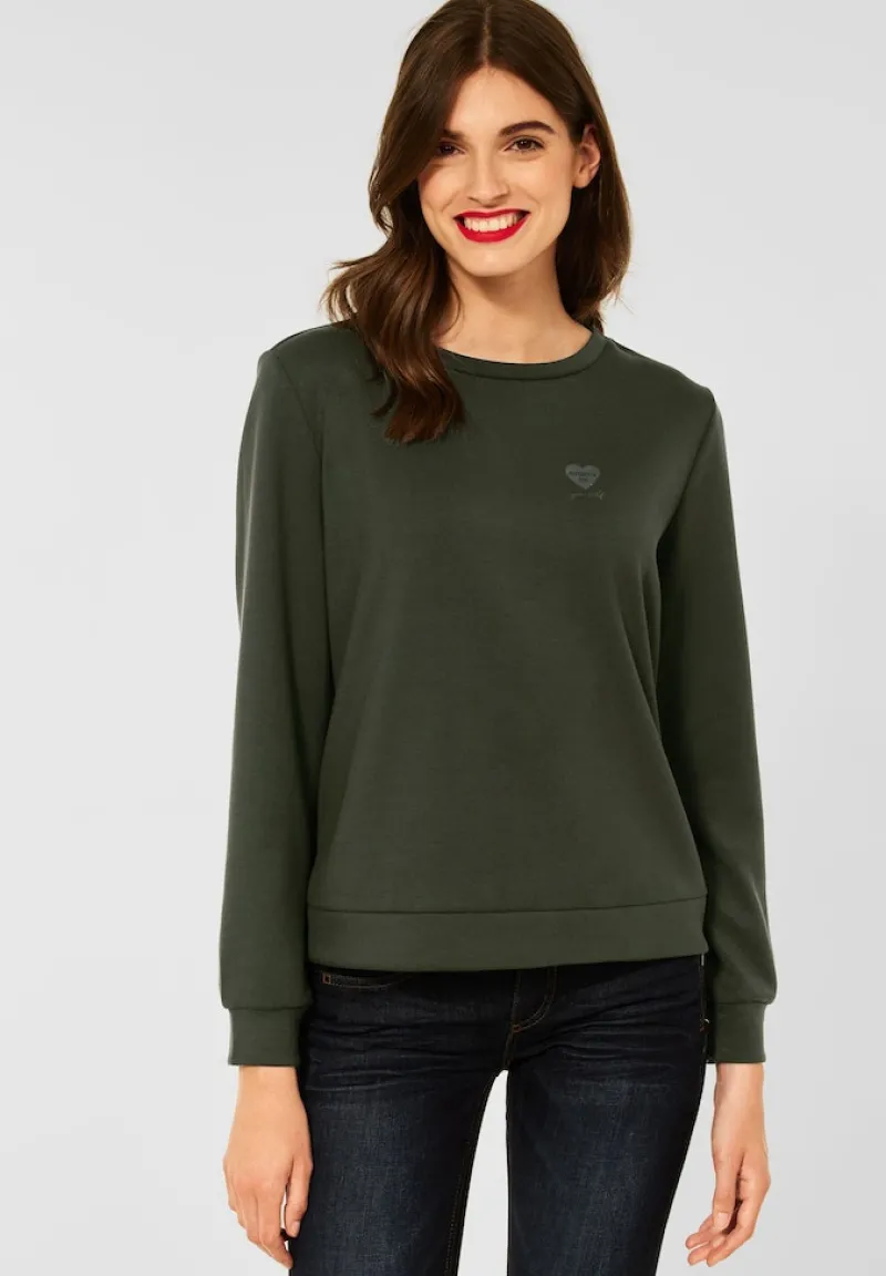 Street One Pullover & Sweatshirts*Sweatshirt in Unifarbe full olive
