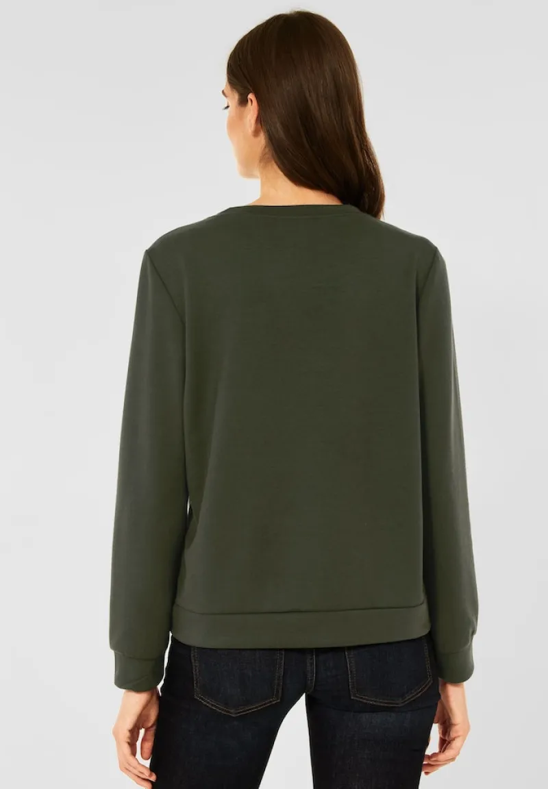 Street One Pullover & Sweatshirts*Sweatshirt in Unifarbe full olive