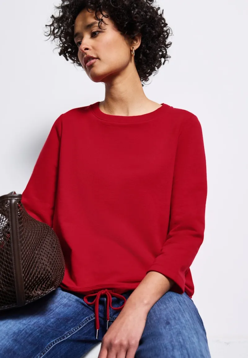 Street One Pullover & Sweatshirts*Sweatshirt in Unifarbe glory red