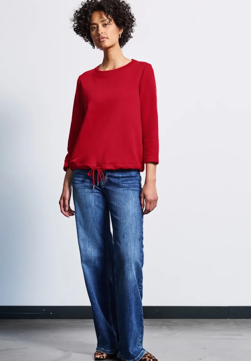 Street One Pullover & Sweatshirts*Sweatshirt in Unifarbe glory red
