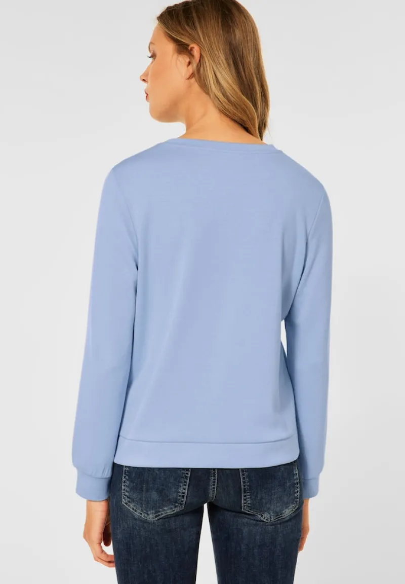 Street One Pullover & Sweatshirts*Sweatshirt in Unifarbe mid sunny blue