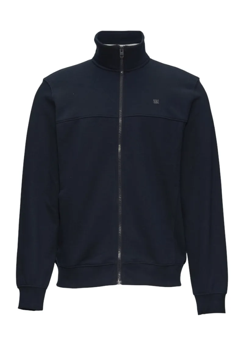 s.Oliver Pullover & Sweatshirts|Big Boys*Sweatshirt Jacke mit Stehkragen und Logo-Detail Blau