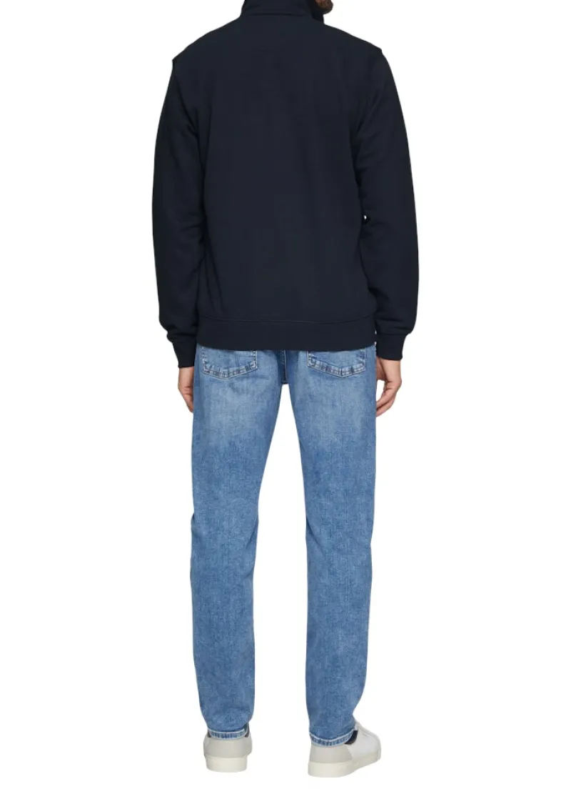 s.Oliver Pullover & Sweatshirts|Big Boys*Sweatshirt Jacke mit Stehkragen und Logo-Detail Blau