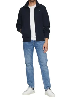 s.Oliver Pullover & Sweatshirts|Big Boys*Sweatshirt Jacke mit Stehkragen und Logo-Detail Blau