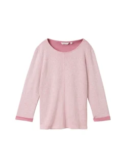 Tom Tailor Pullover & Sweatshirts*Sweatshirt mit 3/4-Arm pink velvet melange