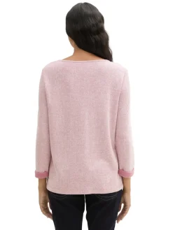 Tom Tailor Pullover & Sweatshirts*Sweatshirt mit 3/4-Arm pink velvet melange