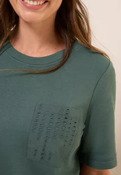 Cecil Pullover & Sweatshirts*Sweatshirt mit Brusttasche dark balmy khaki