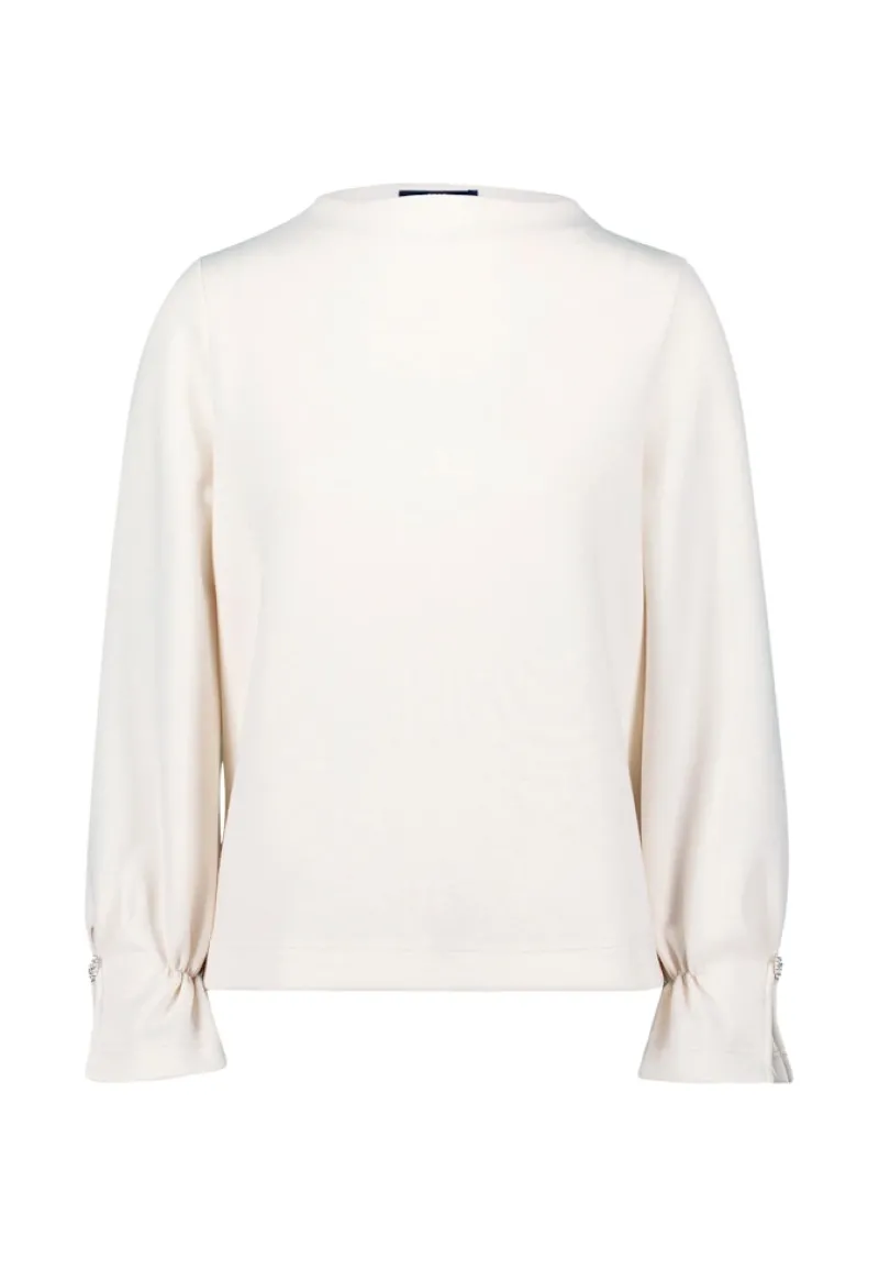 Zero Pullover & Sweatshirts*Sweatshirt mit Glitzerknopf Eggnog